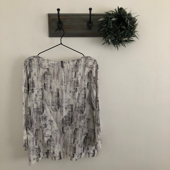 Eileen Fisher Gray Black Speckle Blouse XS - Picture 5 of 5